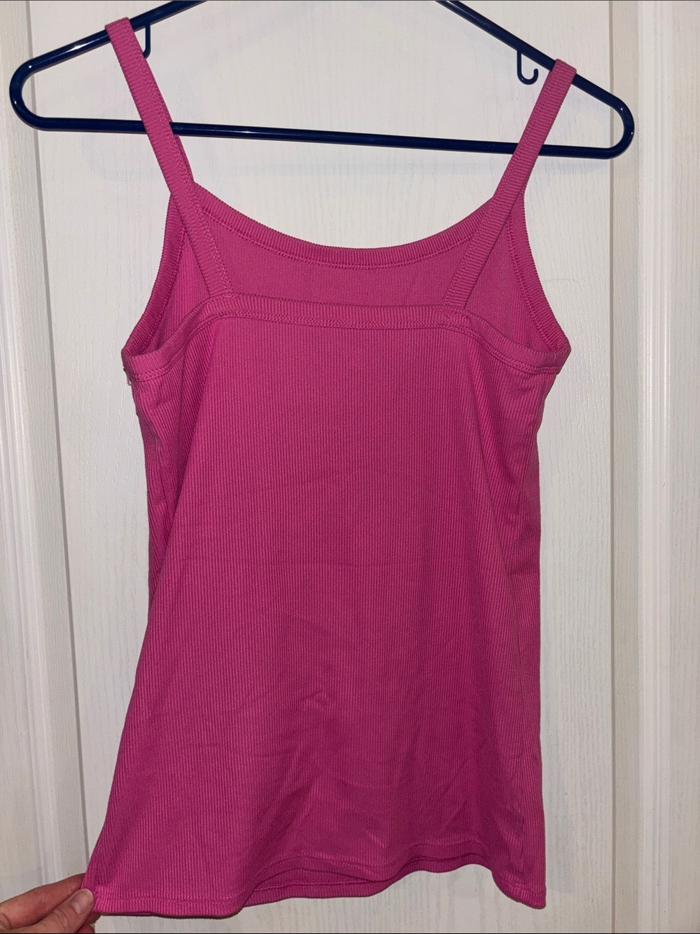 Women’s Pink Ribbed Tank Top - Picture 2 of 2